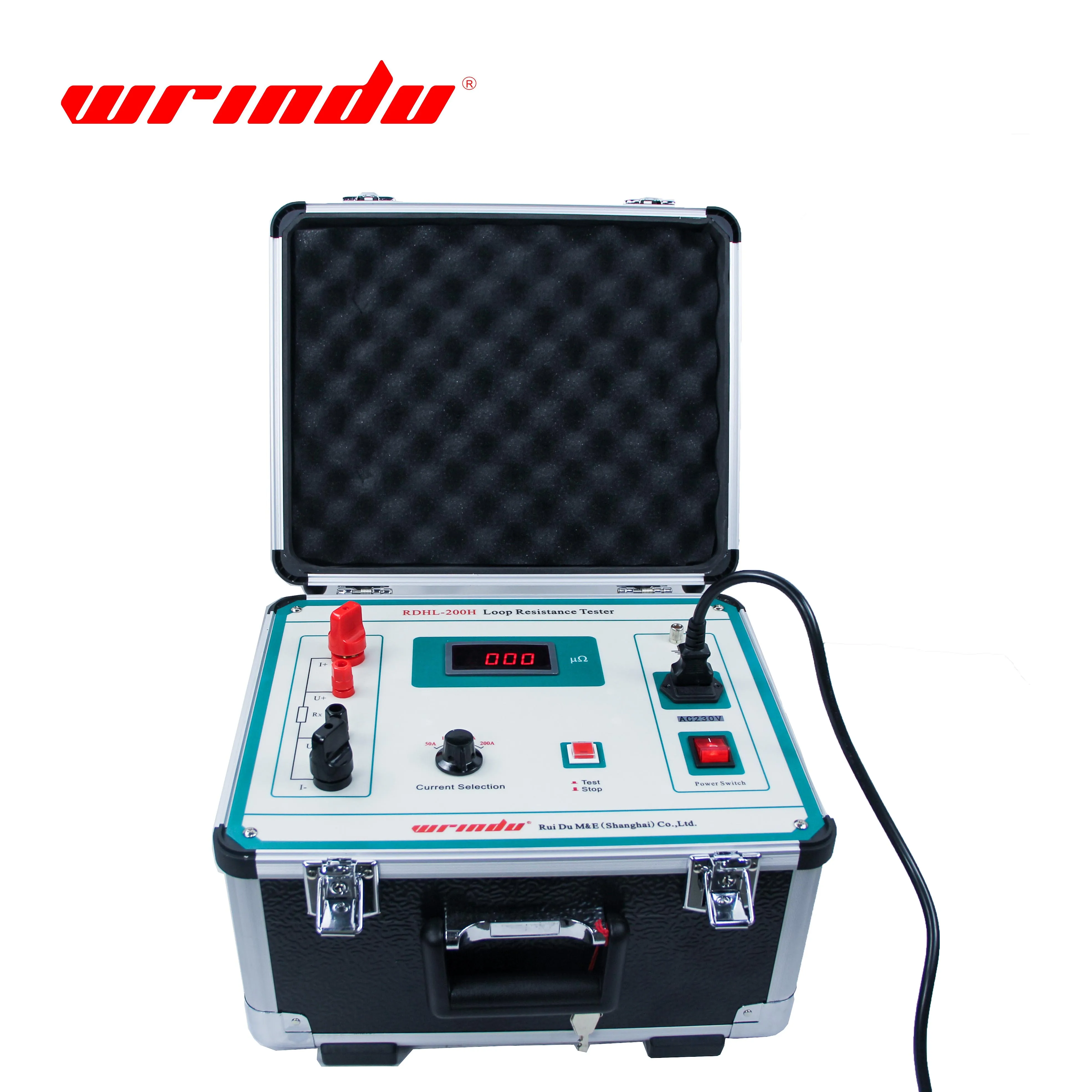 100a contact loop resistance tester digital micro-ohmmeter megger