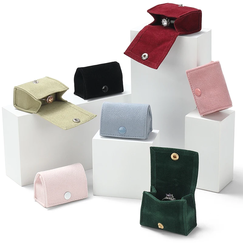 DIGU Custom instock Luxury Small Velvet Engagement Ring Box Ring earring BOX Jewelry Pouch