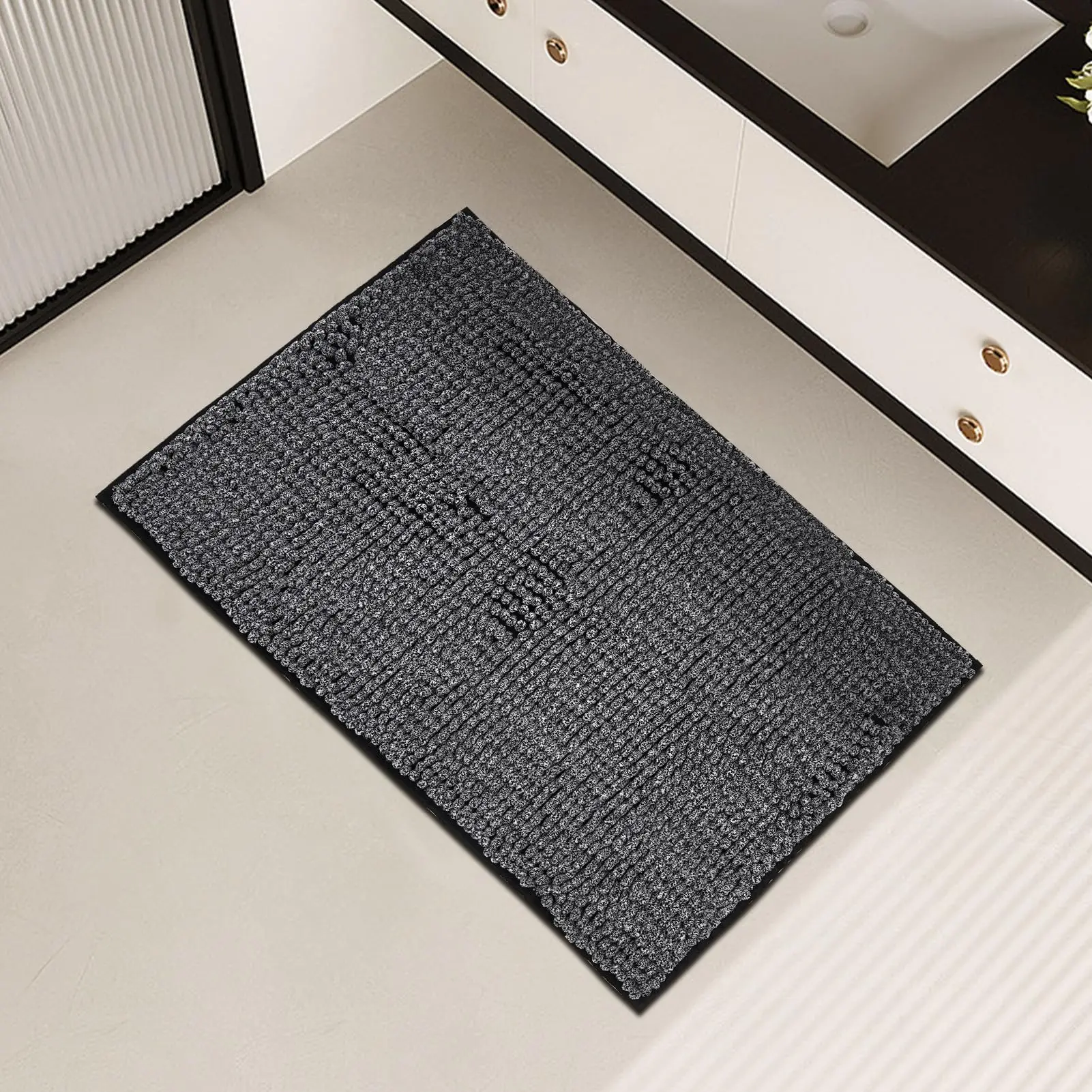 Thick Soft Absorbent  Quick Dry Microfiber Mats Machine Washable Rugs for Shower Floor Bathroom Bathmat Accessories Decor