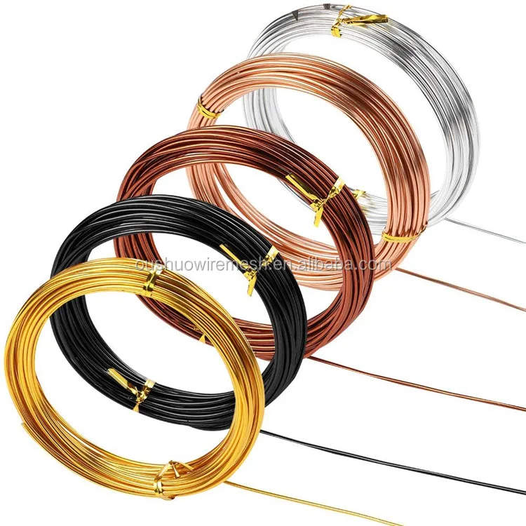 Anodized jewelry craft metal wire copper color aluminum wire