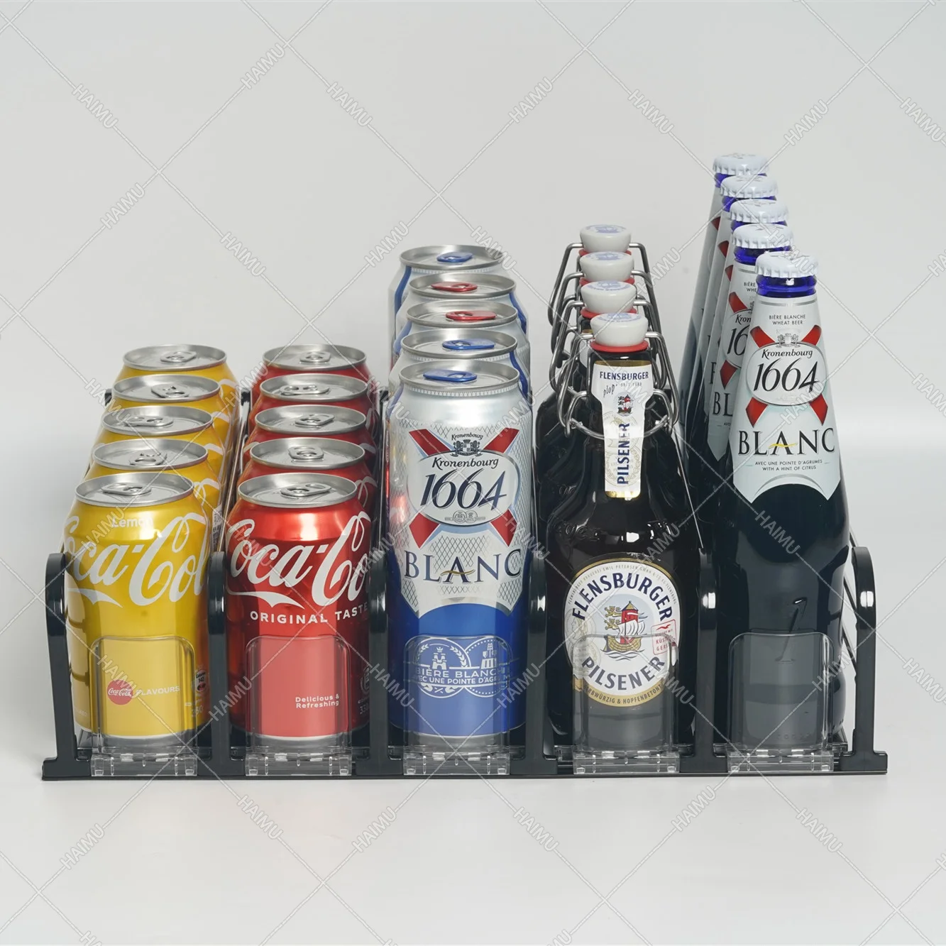 Upgrade Drink Organizer for Fridge Beverage Soda Can Dispenser Adjustable Width-Hot Sales Warehousing Supermarket shelf pusher