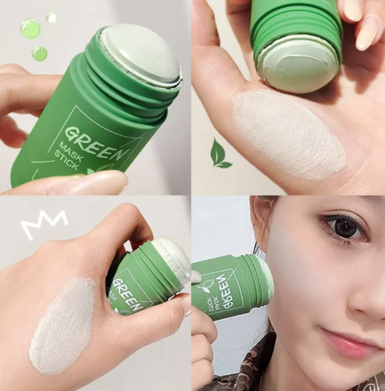 OEM ODM Natural Organic Green Tea Face Whitening Clay Green Tea Organic Green Stick Mask