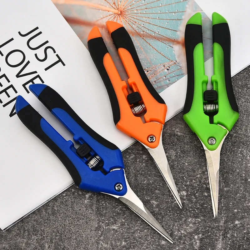 Professional Stainless Steel Hand fruit Pruner Garden Scissors Pruner Trimming Pruning Shears With Safety Lock Harvest Scissors