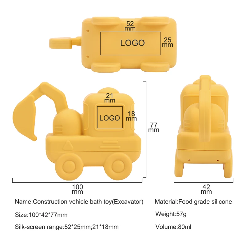 New Arrivals Kid Car Design Beach Sand Toys Summer Water Baby Toy 6-12 Months Shower Silicone Baby Bath Toy