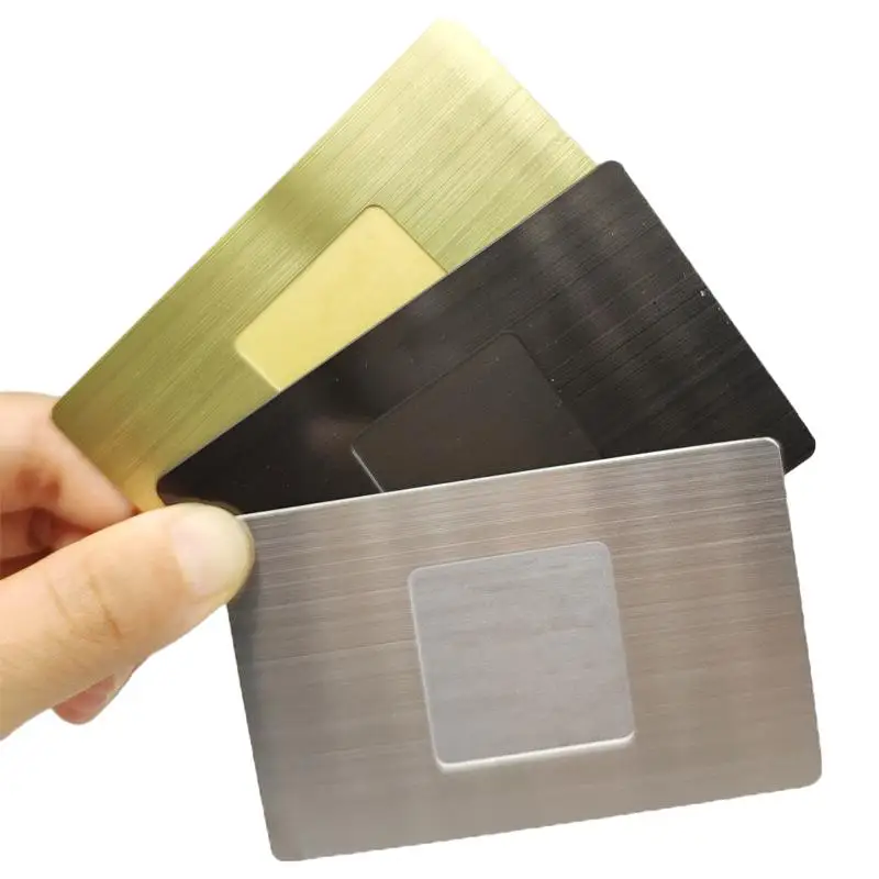Customized High-Quality Blank NFC/RFID Metal Credit Business Card Qr Code with Embedded Chip