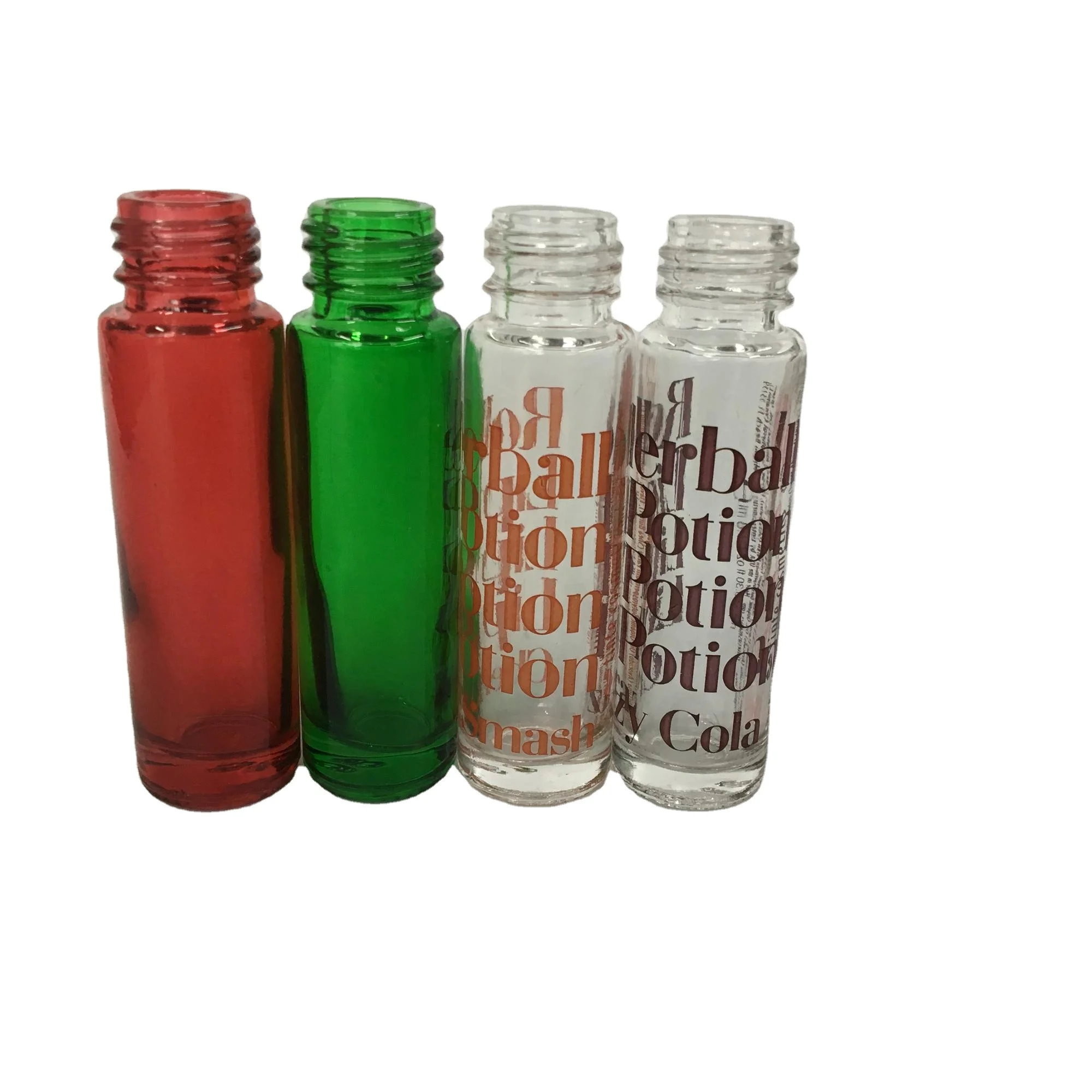 10ml Clear Glass Roller Bottles Glass Perfume Bottle with Glass Roller ball For Essential Oil