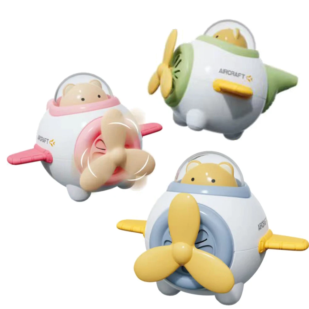 Trending products 2024 new arrivals Mini Airplane Trumpet Bear Flies A Plane Shape Baby Whistling Rotating Music Toy Juguetes