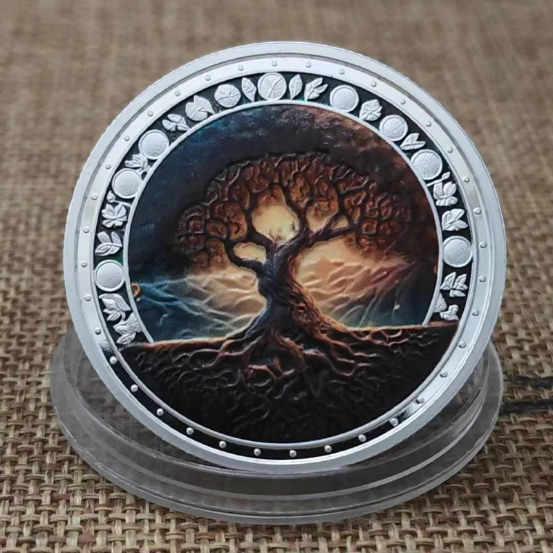 Unique New Design Metal Craft Colored Tree of Life Sobriety Commemorative Gift Coin for Men Women in Recovery