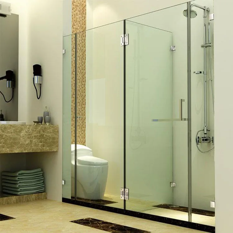 Modern  design style frameless security tempered glass panel for shower room bathroom