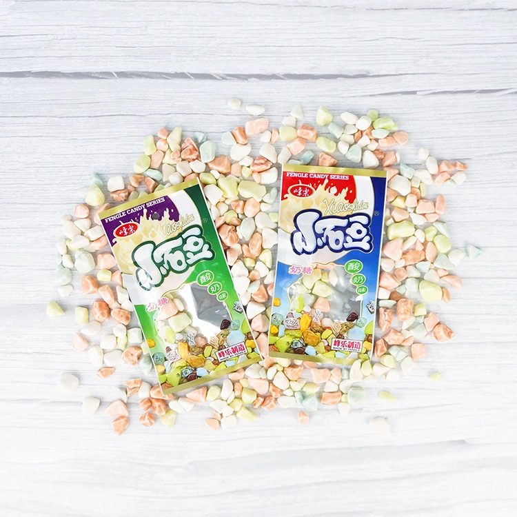 Best Quality Chewy Stone Chocolate Candy Pebble Shape Milk Candies Gummy Stone Candies for Kids