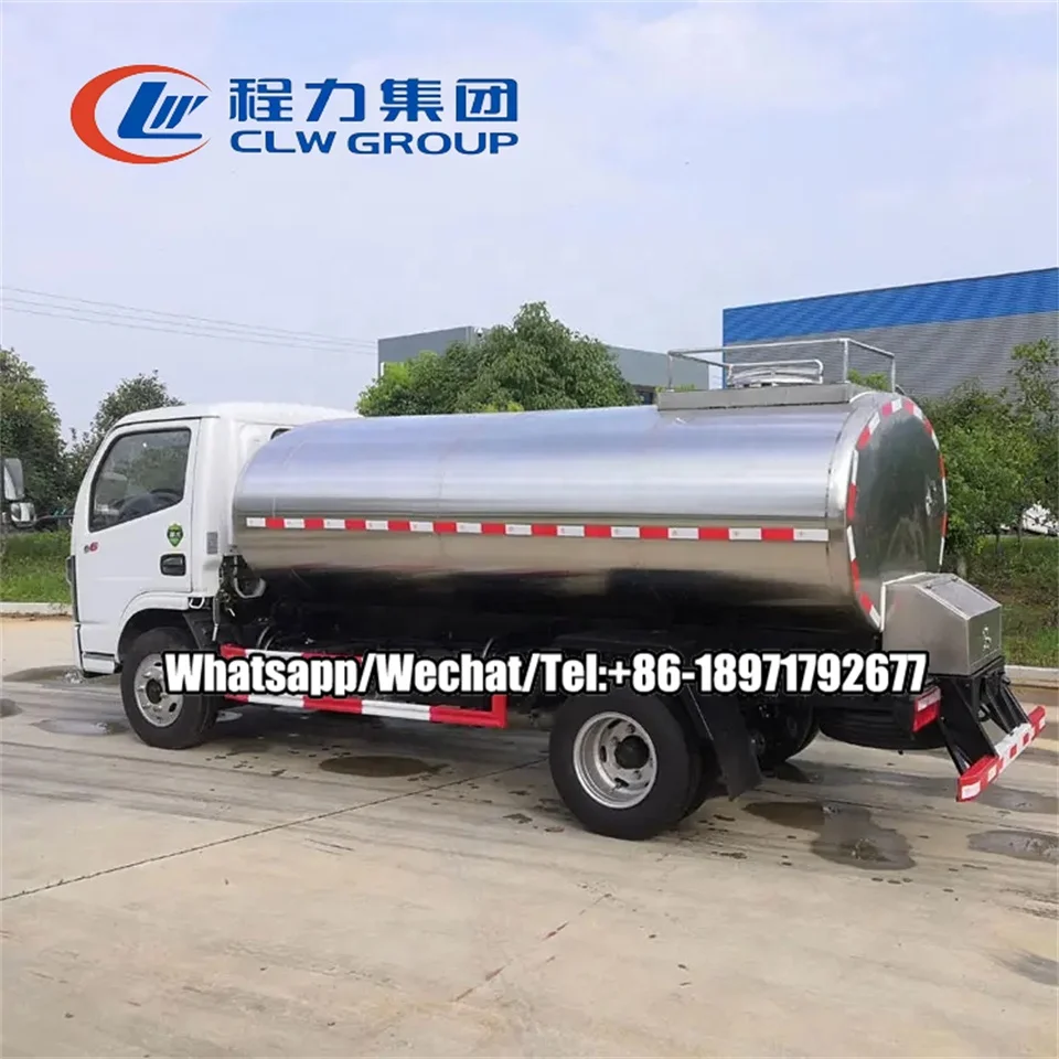 Dongfeng мини 3000 литр 5000 литров из нержавеющей стали Автоцистерна для молока/грузовик доставки молока
