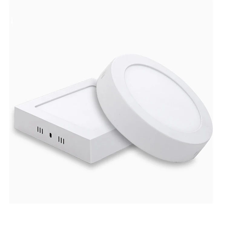 24w plastic surface large round backlit square led downlight ultra white led suspended ceiling led panel light dimmable