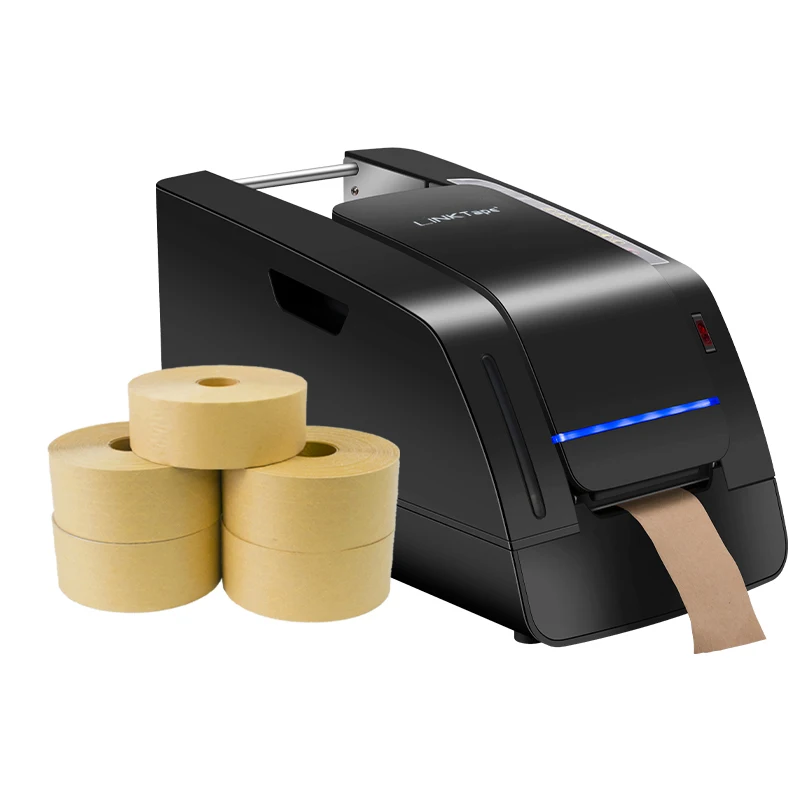 2023 Application Witdth 4-8CM Gummed Water Activated Machine Automatic Packaging Wet Kraft Paper Electric Tape Dispenser