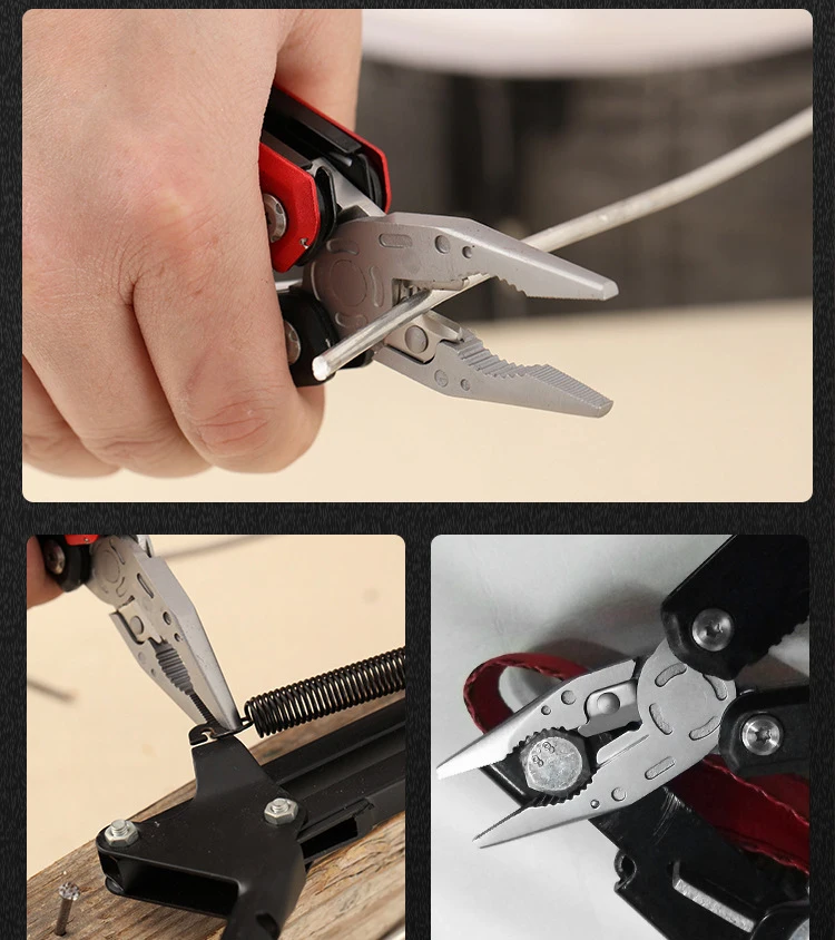 Multitool Hammer Folding Survival Tool 12 in 1 All One Multi Mini Small Gadget Car Multifunctional Stainless Pliers Knife