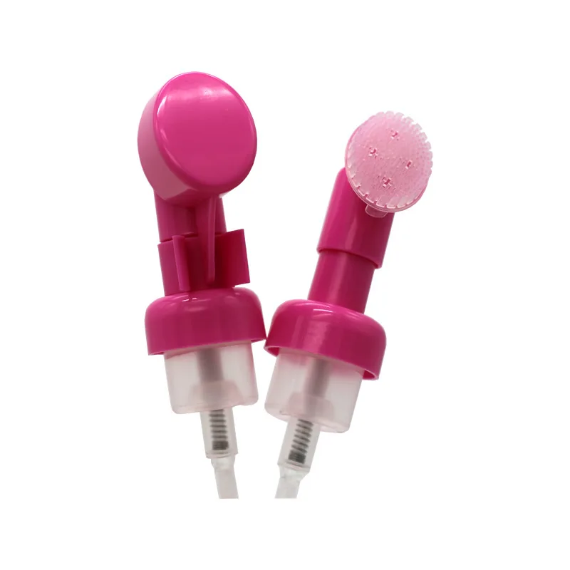 43mm Plastic Foam Pump With Brush Soap Dispenser Pump Head For Face Wash Bottle