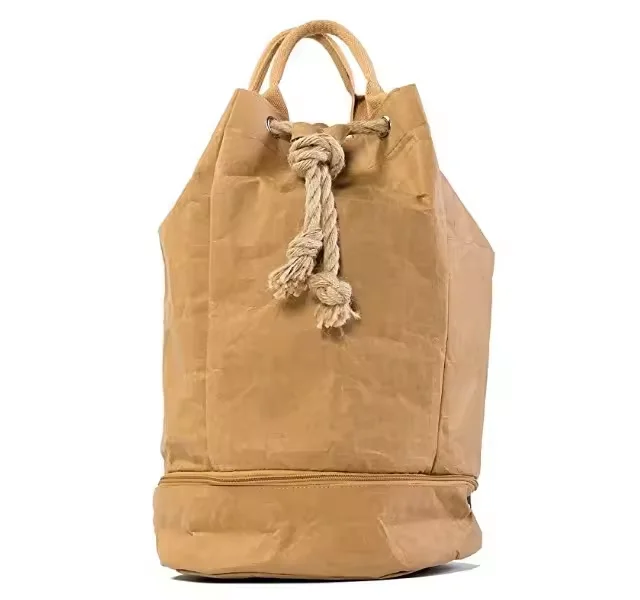 Washable Kraft Paper Backpack Drawstring Bag Waterproof Paper Daypack Large Compartment power rangers backpack Drawstring Bag