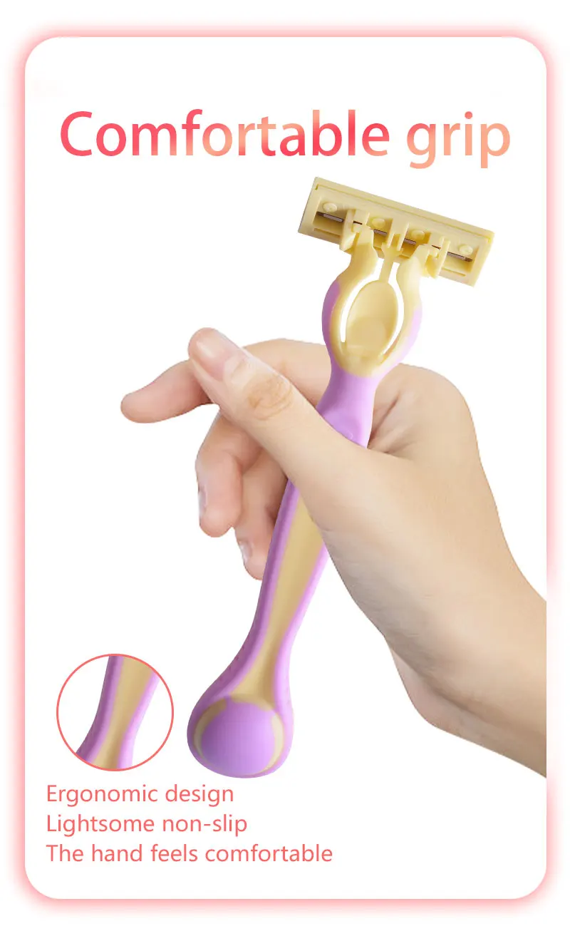 triple blade safty razors disposable razor for lady manufacturer high quality max 12 pieces