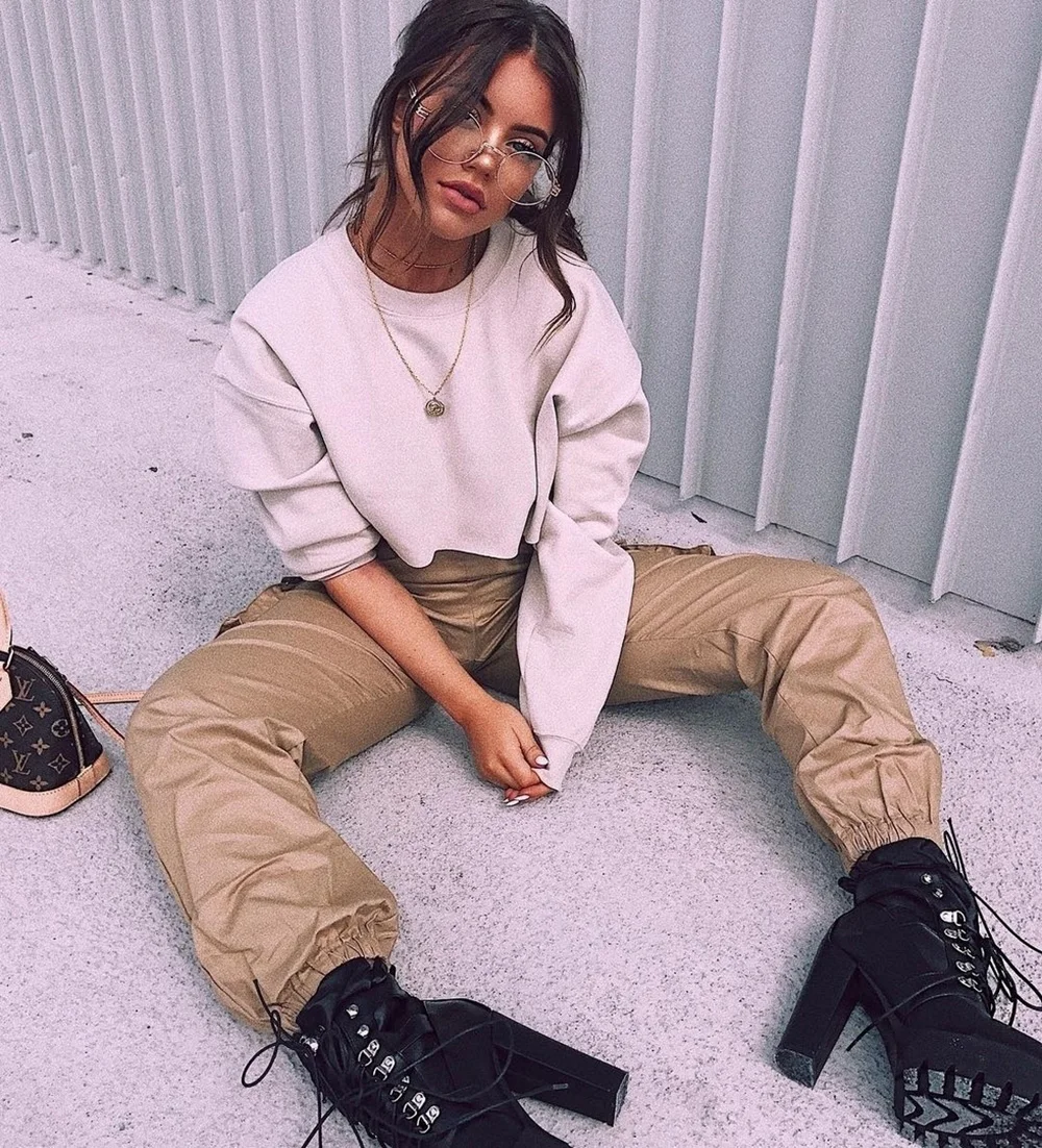 Wholesale High Quality Best Price Custom Hot Sell Lady Long Sleeve Hoodies Women sweatshirts Pullover Crop Hoodies