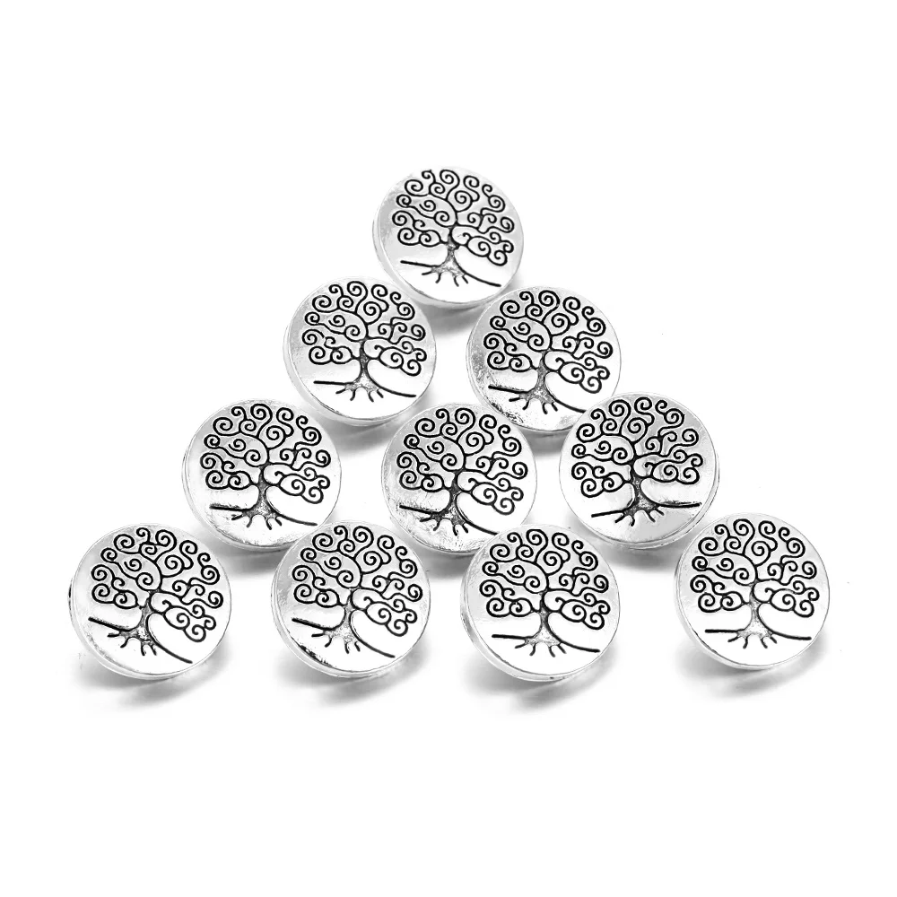 Tree of Life 12mm Metal Snap Buttons Jewelry making ACC Supplier for woemen men  rings earrings bracelet