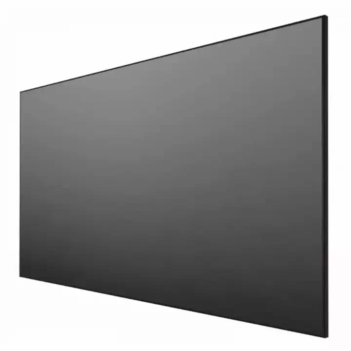 XJK Hot Sell 100 Inch Zero Edge Fixed Frame  Thin Frame Black Crystal Alr 4k Laser Projector Projection Screen