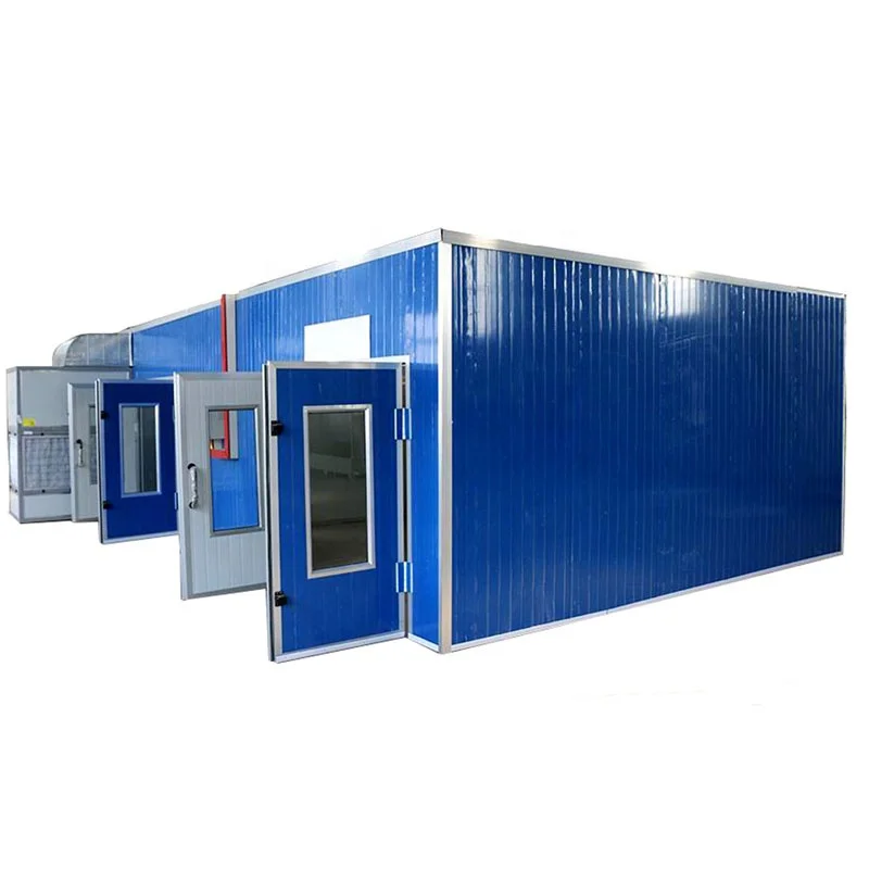 Furniture Painting And Baking Booth Wooden Iron Workpiece Paint Room With Drying Oven Electric Heating Lamp Water Curtain Stage