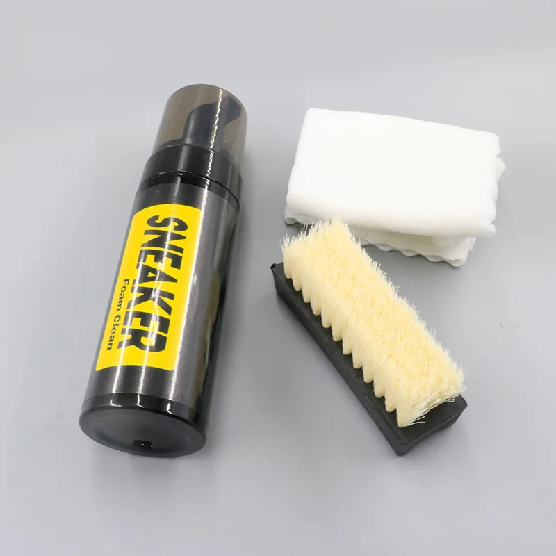 Shoe Cleaner Kit for Sneaker, Water-Free Foam Sneaker Cleaner 5.3Oz with Shoe Brush and Shoe Cloth,Work on Most Shoes