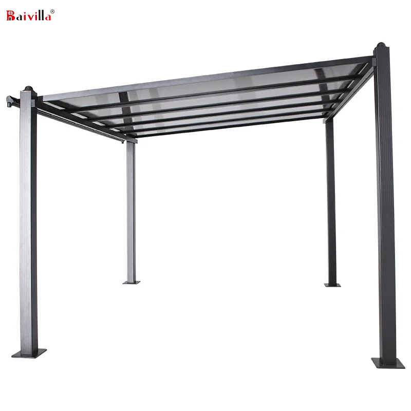 Prefab modern shed Sturdy aluminum profiles pergolas for outdoor garden
