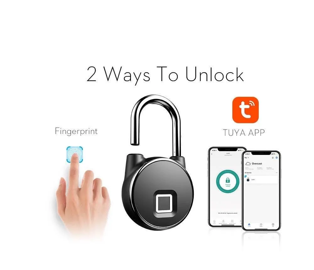 
Professional factory latest fingerprint door lock without key hole desi smart padlock tuya 