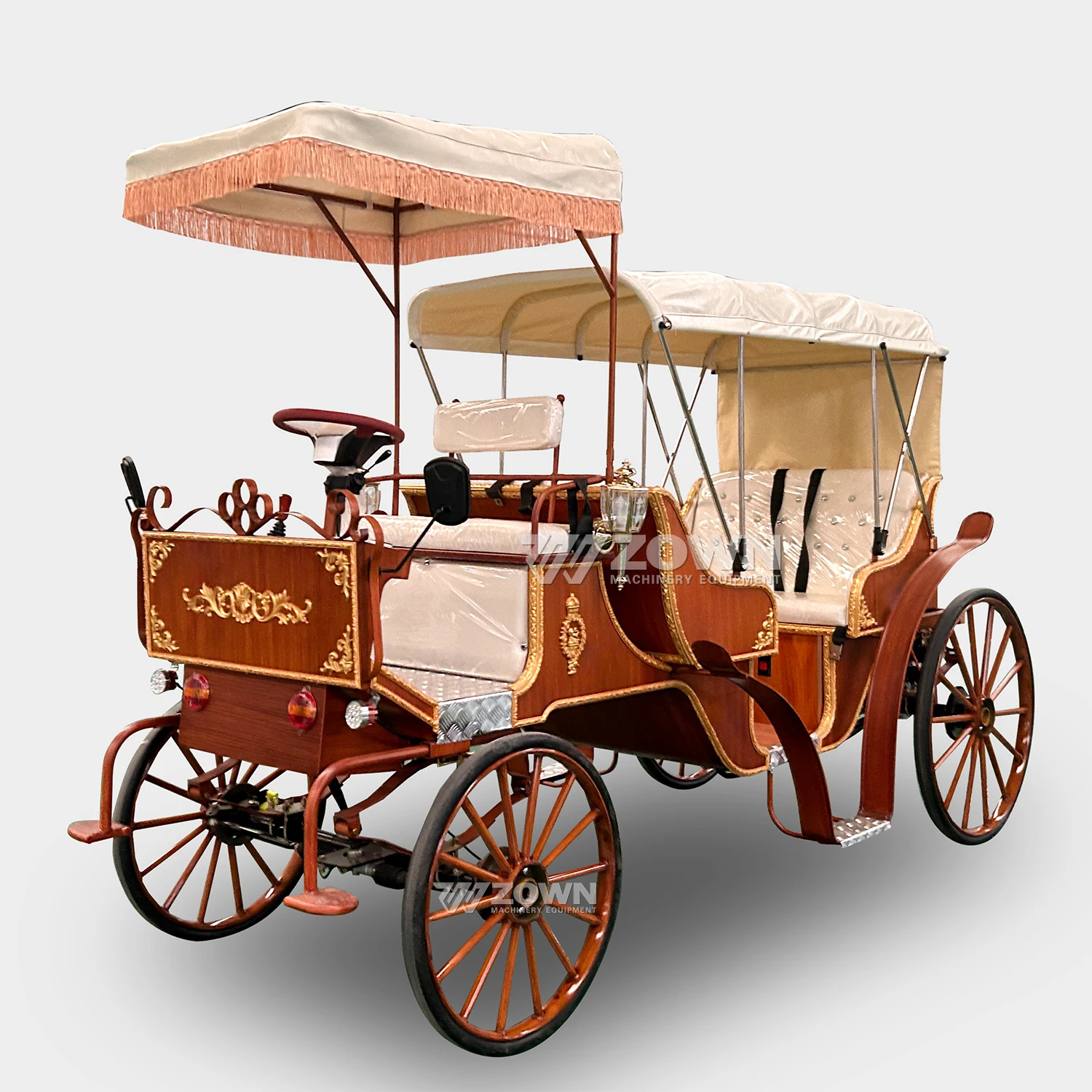 Sightseeing Carriage Elegant Factory Price Wedding Tourist Electric Sightseeing Carriage/Horse Drawn Carriages for Sale