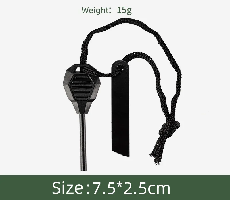 Factory wholesale outdoor flint igniter friction igniter tool travel hiking camping emergency equipment