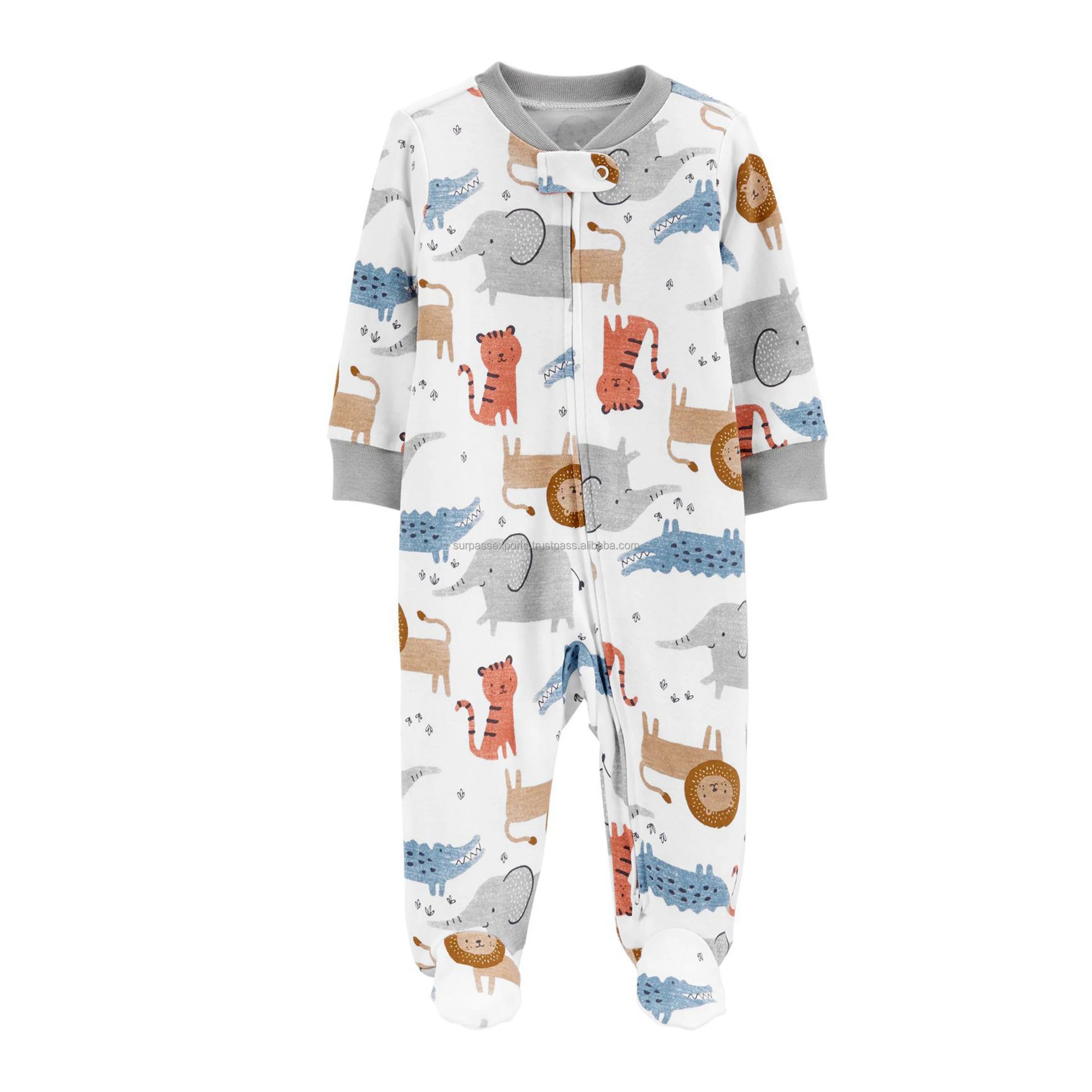 Direct Factory Supply Cotton Printed Baby Romper Set with Short and Full Sleeve for Export from Indian Manufacturer