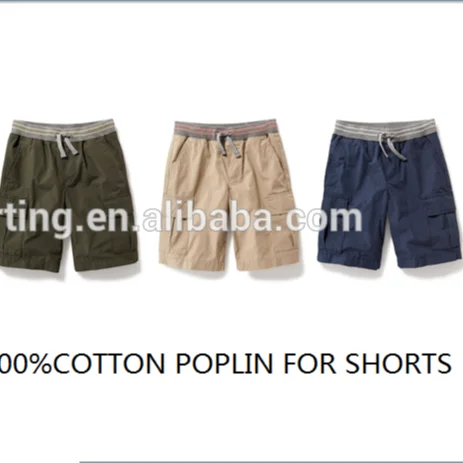 
100% cotton fabric poplin fabric textile for pants jacket shorts 