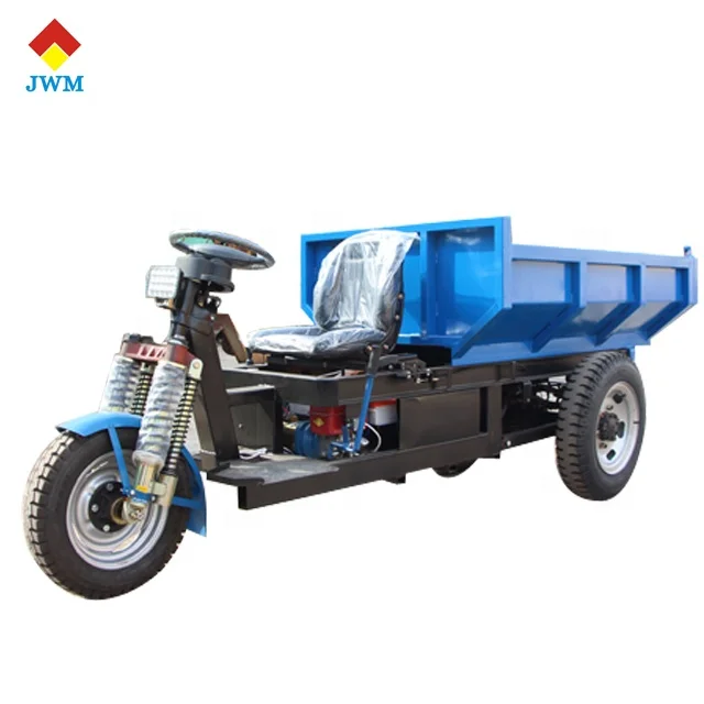 widely used and high efficiency cargo electric tricycle, mini dumper truck with 3000 w driving motor power