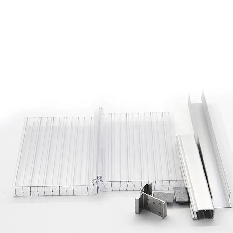 High thermal insulation 8mm 10mm 20mm 25mm danpal compact u lock polycarbonate sheet system for Advertising boards