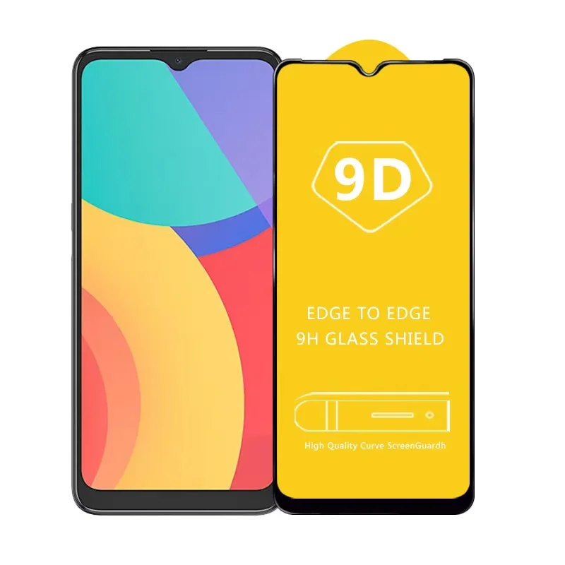 Cheap price 9h explosion-proof 9D full cover cell phone tempered glass screen protector for alcatel 3L 2021