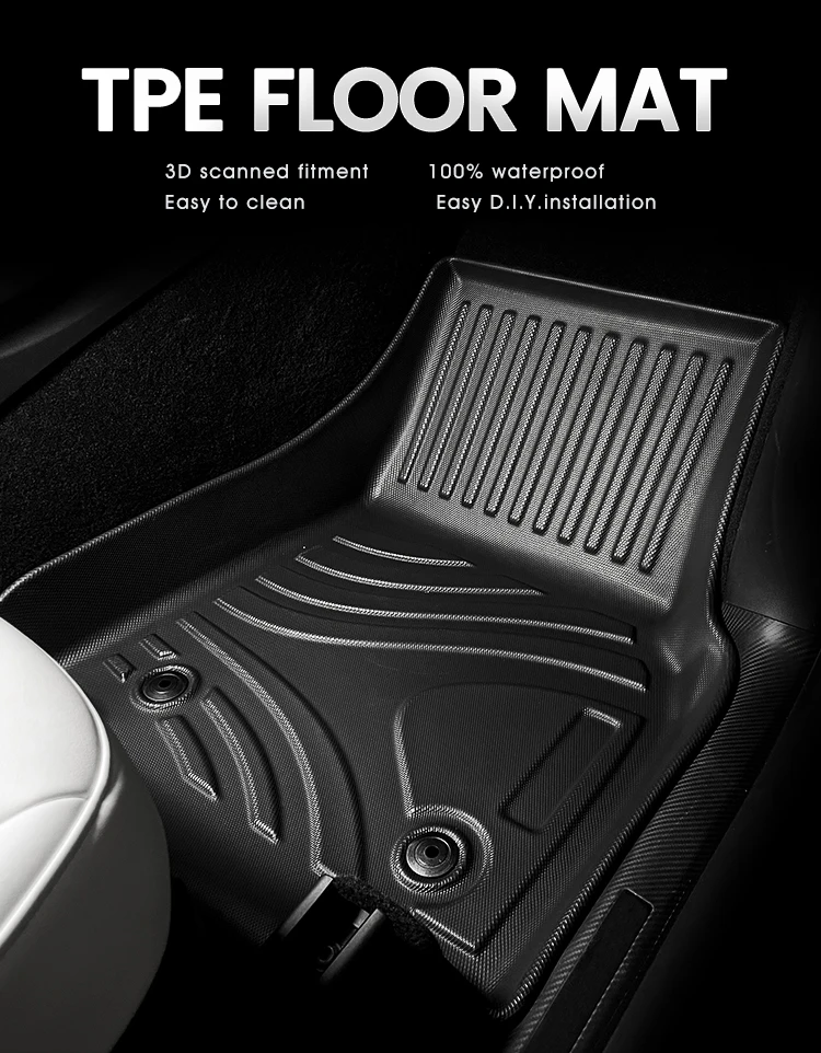 Hot Selling High Quality Waterproof 3d TPE Car Floor Mats Use For Toyota Sienna RHD 2021+