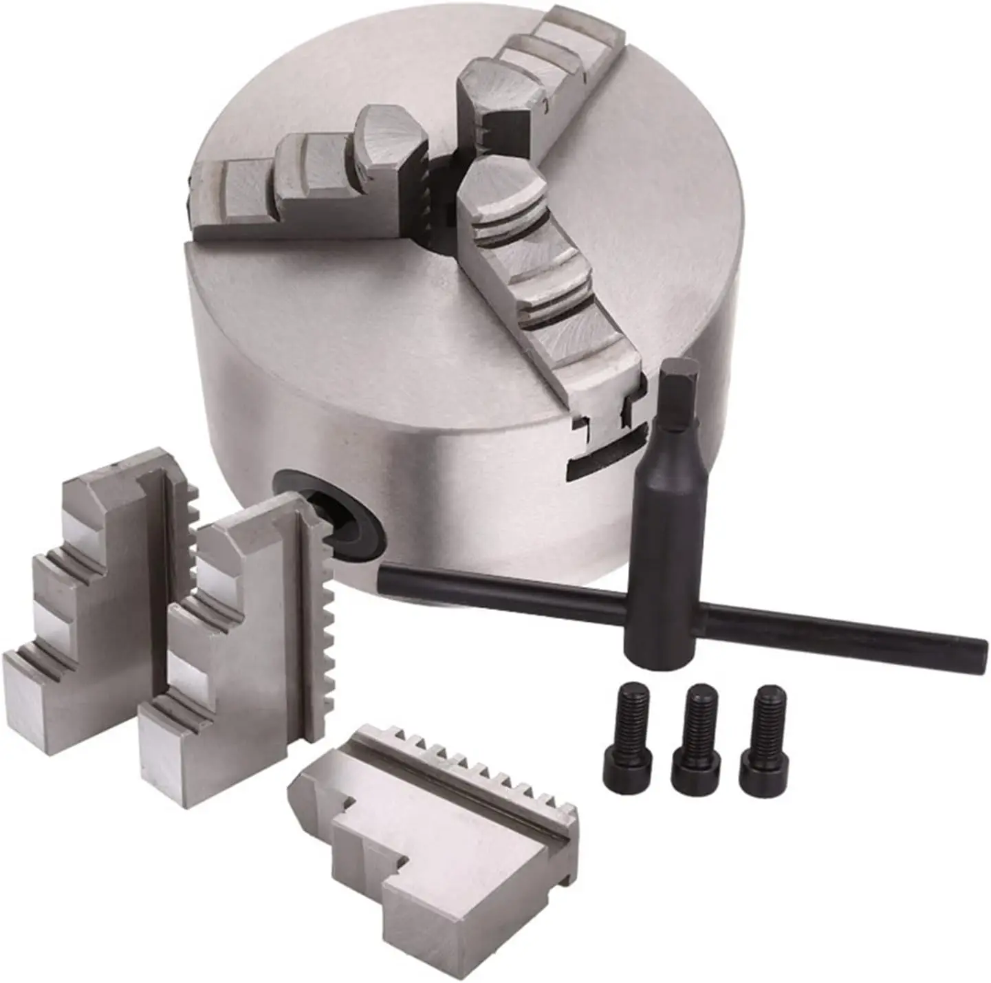 K11 3 Jaws Manual Lathe Chuck with Turning Machine Tools Accessories K11-80 3-Jaw Lathe Chuck Self-Centering Metal