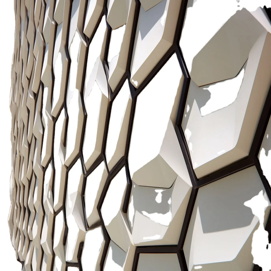 Good Reputation Lightweight White GFRC Hexagonal Panels for Museums
