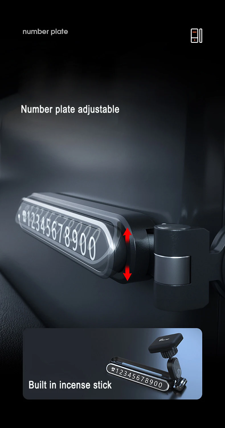 Car Multifunctional Mobile Phone Bracket For cars GPS Stand Car Phones Holder with Phone Number Plate for Tesla Model 3/Y