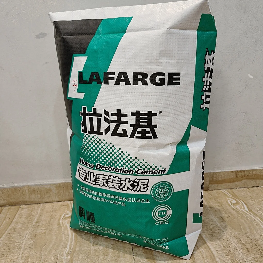 China Manufacturer 25kg 50kg Ad Star PP Valve Cement Woven Sack Bags Bag Lafarge