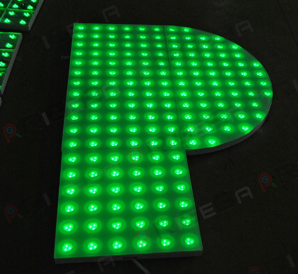 rigeba hot sale special shape 60*60cm hot sale Round LED dance floor for party events