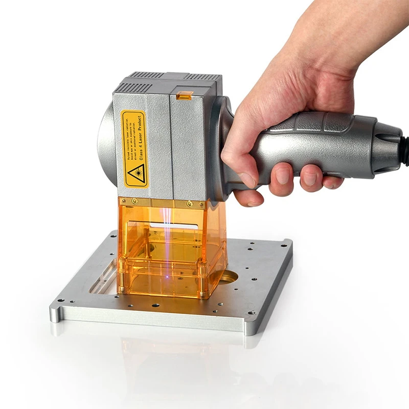 MASIJET Portable 30W Fiber Plates Tire Metal Stainless Steel Laser Marking Machine, Used for Coding and Printing of Steel 1064nm