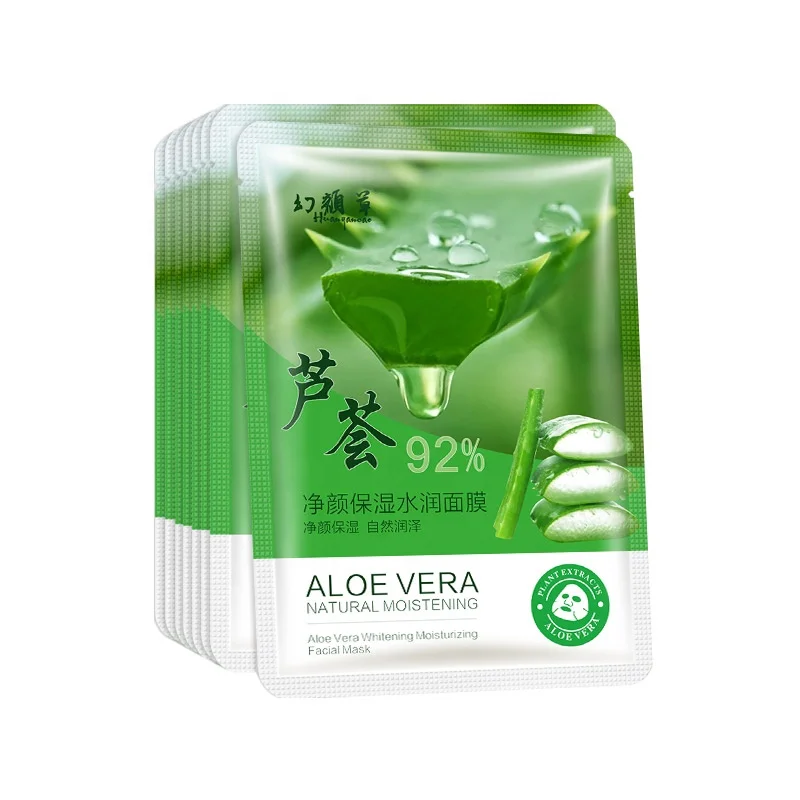 Wholesale Natural Organic Bitter Gourd Cucumber Aloe Vera Moisturizing Soothing Slimming Face Sheet Mask Facial Mask Sheet