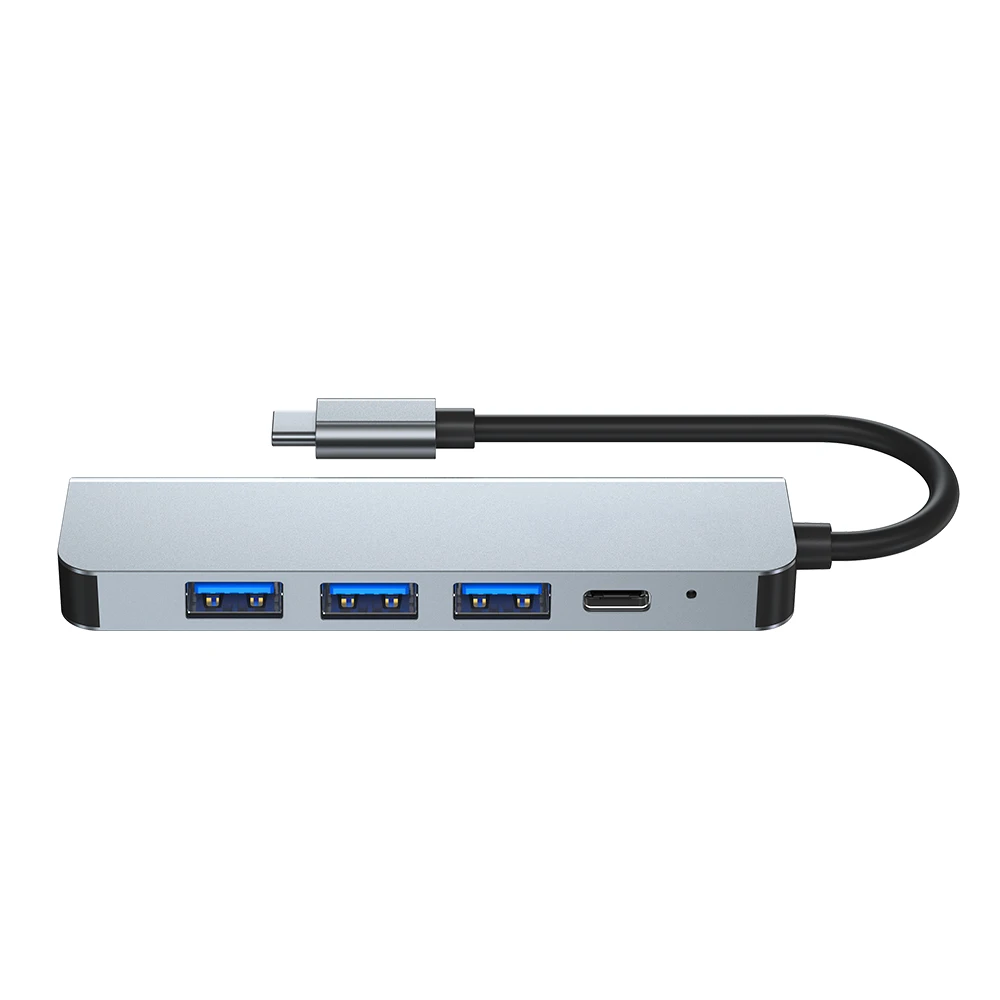 Оптовая продажа высокоскоростной 4K 30 Гц 5 в 1 концентратор PD зарядка с портом usb 3 0 типа c для мобильного