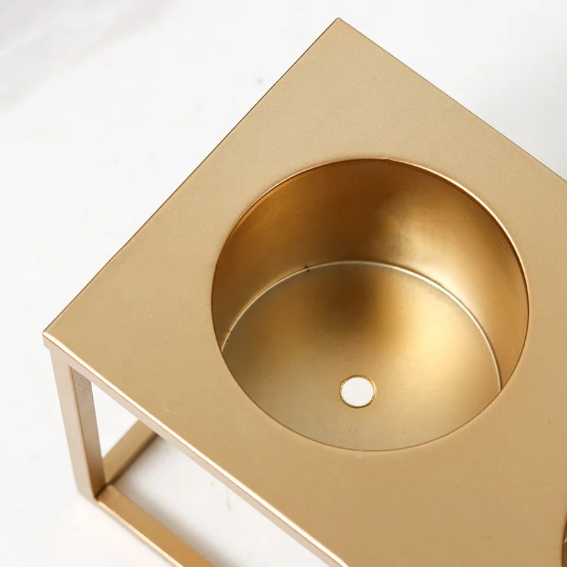 Gold Small Size Table Planter With Metal Stand Customized Decorative Small Flower Pot And Planter For Home Decoration