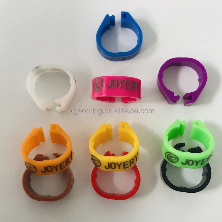 Wholesale High quality Personal Customized 8mm Plastic split pigeon ring