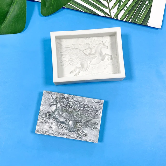 Handmade soap silicone mould soap molds drop glue candle moulds aromatherapy plaster unicorn silicone mold