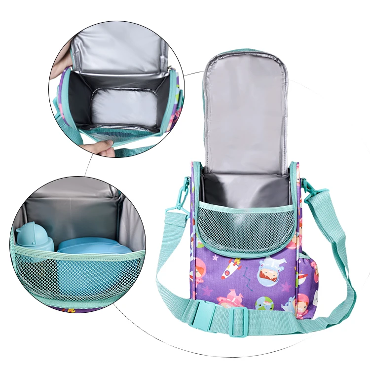 High Quality Insulated Lunch Bag Kids Terminal Cooler Bag with Shoulder Strap