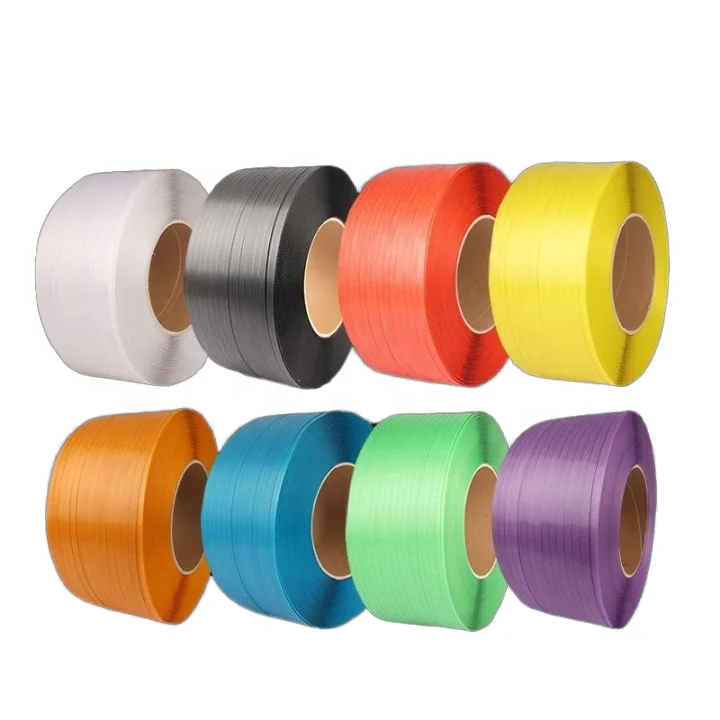 Recycled Strapping Band Nylon Webbing Heat Transfer Printing Seatbelt pp strapping strap yellow plastic strapping tape pp