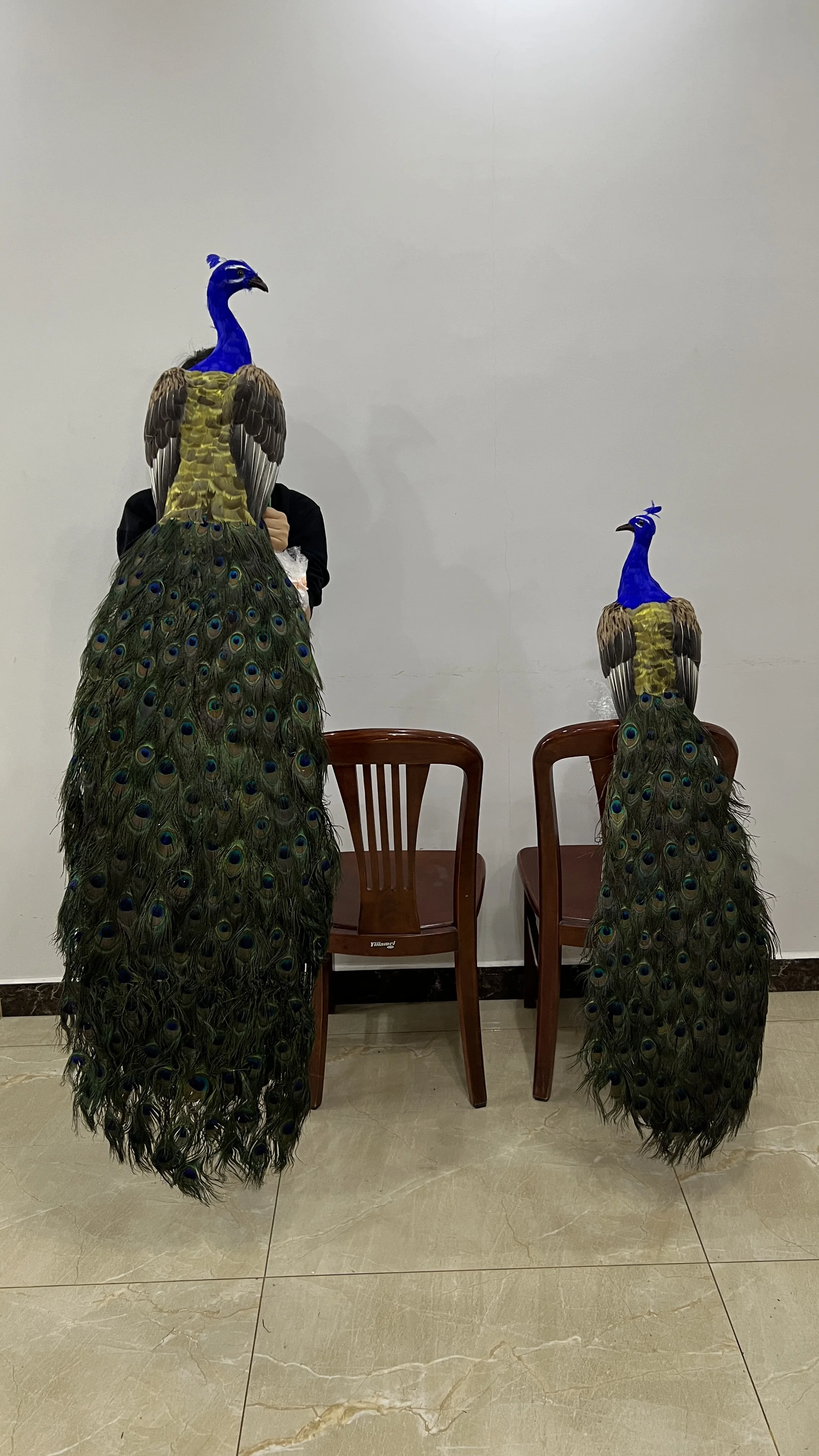 Big Artificial Peacock Animal Birds Statue Home Festival Christmas Peacock Feathers Gifts Wedding Decoration
